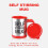 (Red) AEX Self Stirring Tea Coffee Mug with Lid 450ml 5