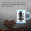 (Sky Blue) AEX Self Stirring Tea Coffee Mug with Lid 450ml 5
