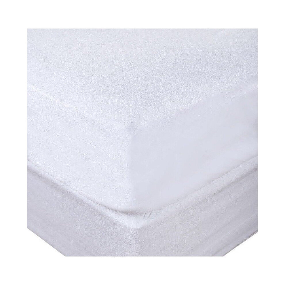 (Single) Waterproof Washable Fitted Bed Mattress Protector Cover PVC Antibacterial Safe