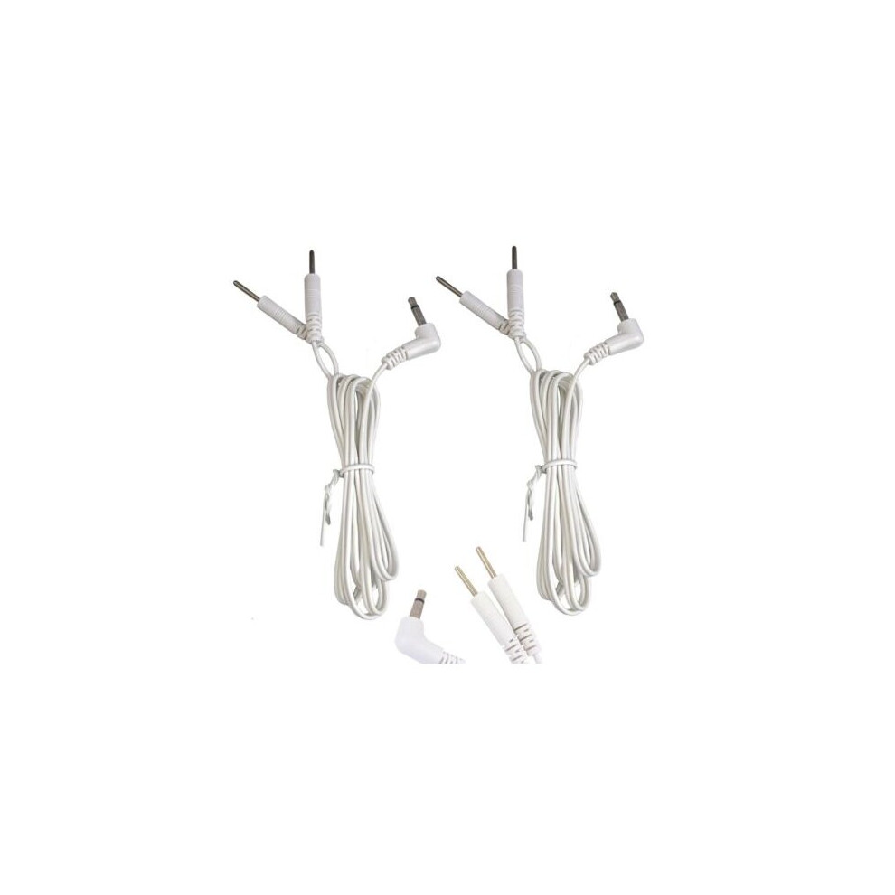 Healthcare World Tens Electrode Lead Wires Standard Male Connection - One Pair
