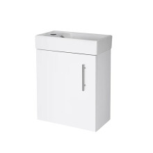 Gloss White Bathroom 400 Wall Hung Vanity Unit & Basin