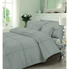 Artistic Fashionista Luxury Quality HAMLET Duvet/Quilt Cover & Pillowcases Bedding Set ? Signature Range (King, Silver)