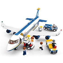 SERBVN Passenger Plane with Worker and Truck, Aeroplane Compatible with Lego - 463 Pieces