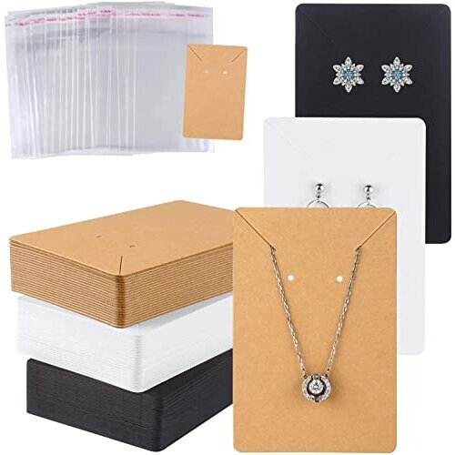 Earring Cards Necklace Display Cards with Bags150 Earring Display Cards 150  Pcs | eBay