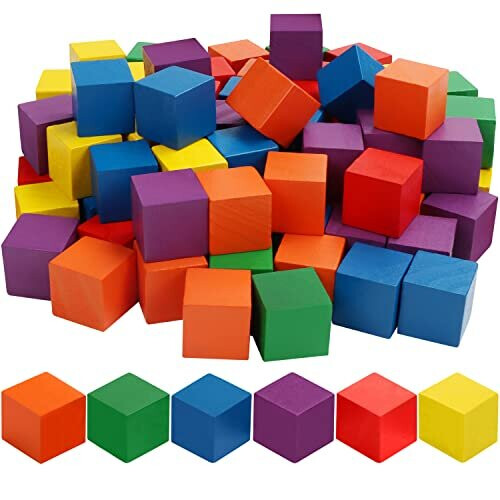 6 inch store square wood blocks