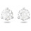 Swarovski Swarovski Solitaire stud earrings, Round cut, White, Rhodium plated 1