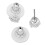 Swarovski Swarovski Solitaire stud earrings, Round cut, White, Rhodium plated 2