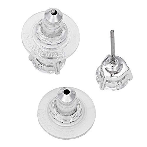 Swarovski Swarovski Solitaire stud earrings, Round cut, White, Rhodium plated 1