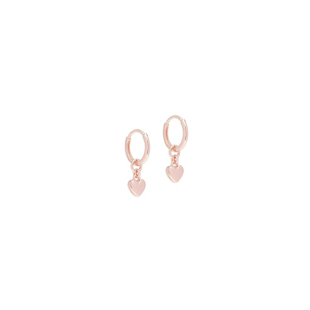 Ted Baker Harrye Tiny Heart Huggie Earring (Rose Gold Tone)