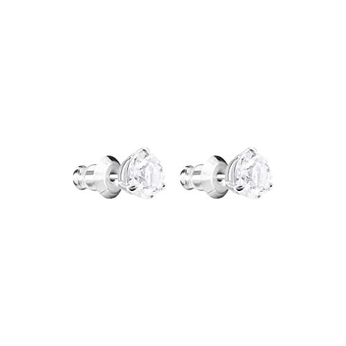 Swarovski Swarovski Solitaire stud earrings, Round cut, White, Rhodium plated 2