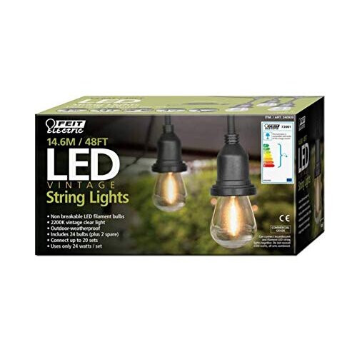 Feit Electric 48Ft Led String Light Black on OnBuy