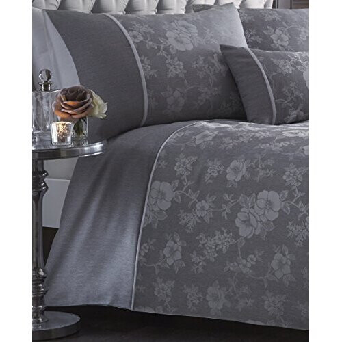 Bedmaker Warwick Silver Double Duvet Cover Set 1