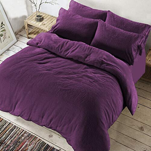 Bluemoon Bedding? Soft Teddy Fleece Duvet Cover Set, Warm Cosy Quilt