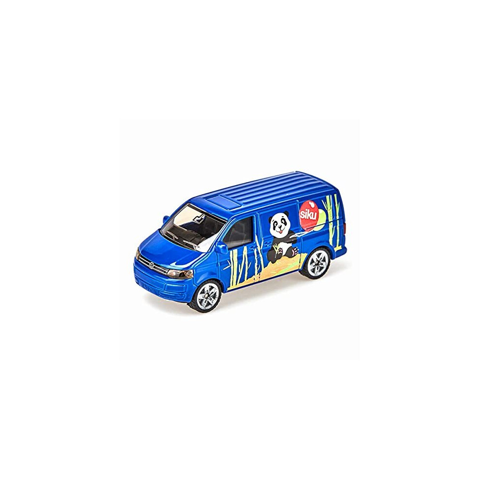 siku 1338, VW Transporter, Metal/Plastic, Blue, Opening tailgate, Toy car for children