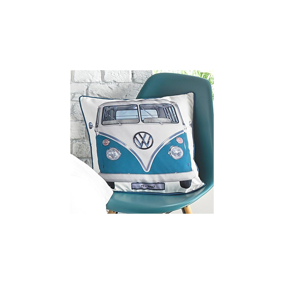 Volkswagen VW Official Licensed 'On Tour' Campervan design, Duvet Quilt Cover Set, Bedding (T1 Decorative Cushion)