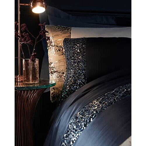 Amanda Holden Bedding Marilyn Satin Midnight Blue Duvet Cover Set (King