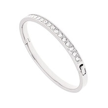 Ted Baker Clemara Hinge Crystal Bangle - Rose Gold, Silver or Gold Tone Plated with Crystal (Silver Tone / Crystal)