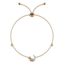 RADLEY Ladies 18ct Rose Gold Plated Sterling Silver Dog On 'moon & stars' Bracelet RYJ3129S