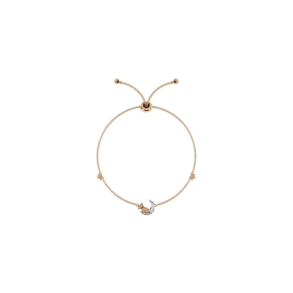 RADLEY Ladies 18ct Rose Gold Plated Sterling Silver Dog On 'moon & stars' Bracelet RYJ3129S