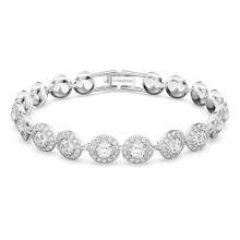 Swarovski Angelic bracelet, Round cut, White, Rhodium plated