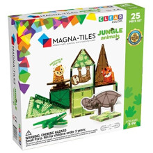 Magna-Tiles Jungle Animals 25 Piece Set, The Original Magnetic Building Tiles For Creative Open-Ended Play, Educational Toys For Children Ages 3 Years
