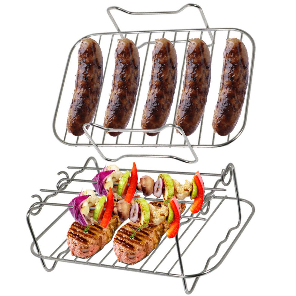Spares2go Racks For Ninja Air Fryer Foodi Af300 Af400 Grill Shelf Skewer X 2