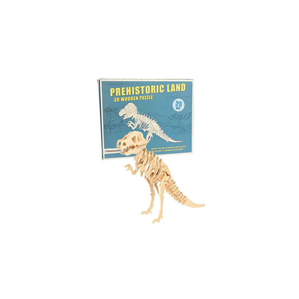 Make Your Own Dinosaur Wooden 3D Puzzle - Choice of Design (Tyrannosaurus)