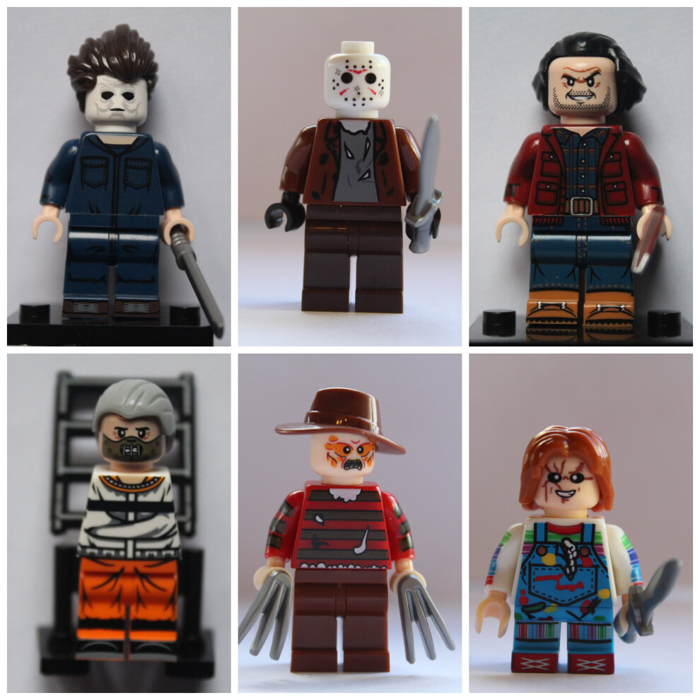 Novelty Gifts Uk Horror Film Mini Action Figures Fit Lego Scream Hannibal Chucky