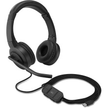 Kensington H1000 USB-C On-Ear Headset, 270 Rotating Noise-Canceling Microphone, Quick Buttons for Volume, Play/Pause, Mute, and Busy, ..