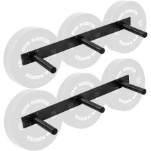(Pair) GYM MASTER Olympic 2" Weight Plate Wall Mounted Storage Rack - Vertical or Horizontal