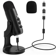 zealsound USB Microphone, Condenser PC Mic, W/Lightning adapter for iPhone
