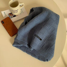 (Blue) Women Winter Scarf Warm Knitted Neck Wrap Casual Soft Blanket Scarves