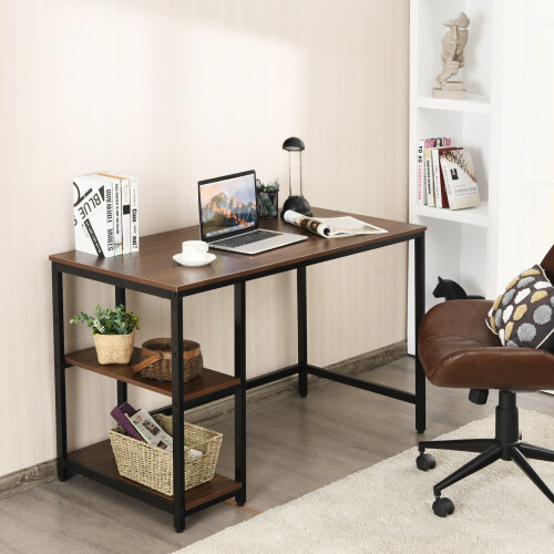 Costway 120 x 60cm Industrial Writing Desk Study Desk Gaming Table Workstation 2