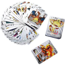 (55PCS Silver) Pokemon Cards Vmax TCG GX EX Cards Toys Gifts