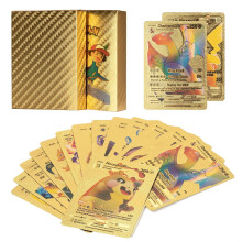 (27PCS Gold) Pokemon Cards Vmax TCG GX EX Cards Toys Gifts