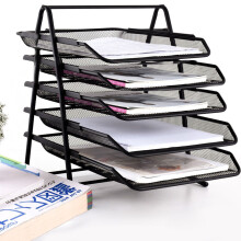 5 Tier Office Filing Trays Holder A4 Document Letter Paper Wire Mesh