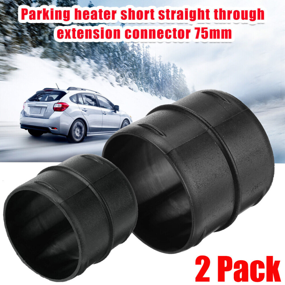 2X 75mm Ducting Joiner Connector Pipe Outlet For Webasto Diesel Heater