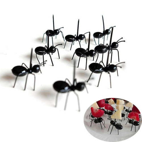 24pcs Ant Food Pick Fruit Fork Ant Toothpicks For Appetizer Snack Cake Dessert