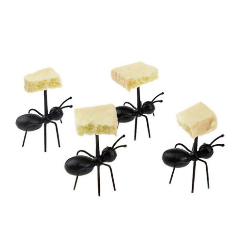 24pcs Ant Food Pick Fruit Fork Ant Toothpicks For Appetizer Snack Cake Dessert 2