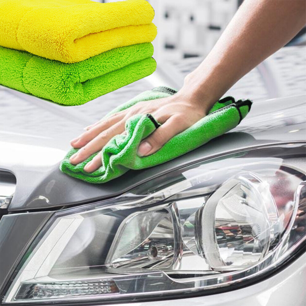 Microfibre Car Cleaning Towel Cloths Lint Free Dual Layer Thick Polishing Drying