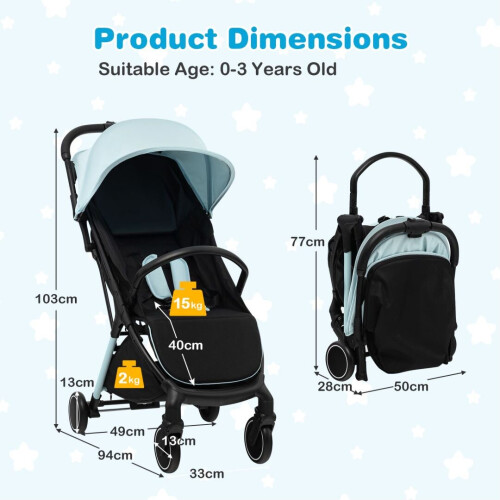 Gymax Baby Stroller Lightweight Infant Stroller Folding Infant Carriage 1