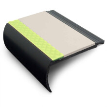 (Canvas, 1.0m) AHB 72 x 38mm Aluminator Heavy Duty PVC Non Slip Stair Nosing
