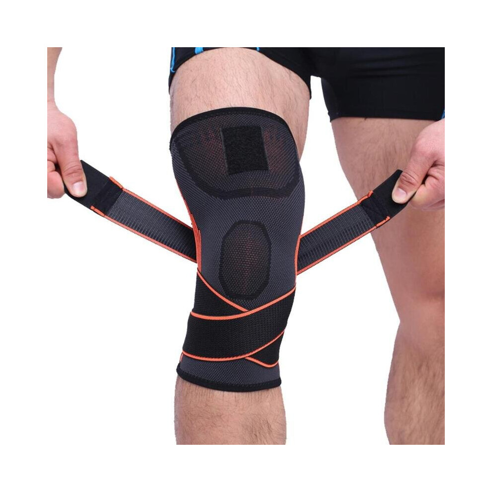 Compression Knee Support Sleeve with Adjustable Straps Sports Injury Brace