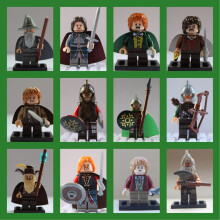 12PCS Lord Of The Rings Hobbit Mini Figures (4cm) for LEGO - BFD124, ABS Plastic, Fully Assembled with Stands