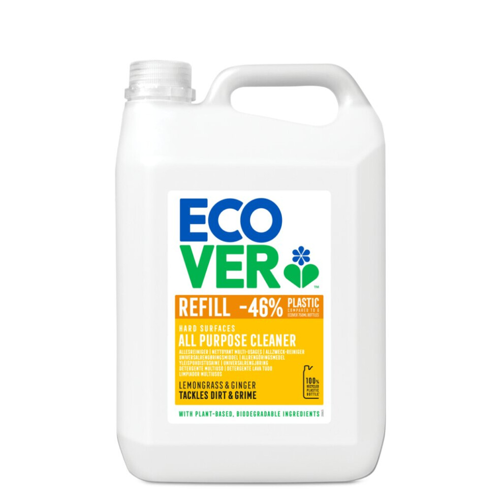 Ecover Lemongrass And Ginger All-Purpose Cleaner Concentrate 5Ltr (4 Pack) - [Fc465]