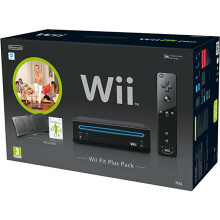Nintendo Wii Console (Black) with Wii Fit Plus: Includes Balance Board and Wii Remote Plus - Refurbished
