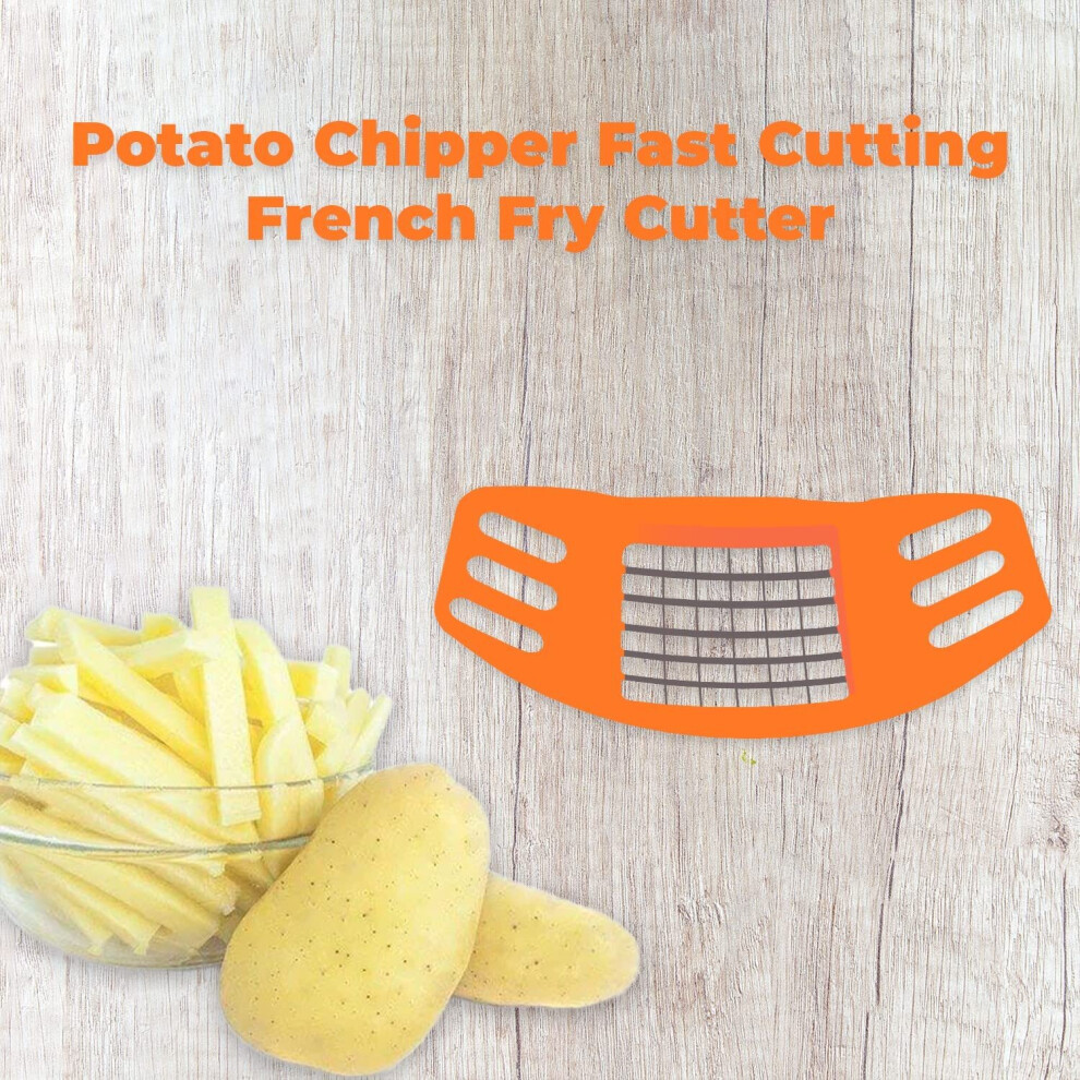 (Orange) AEX Potato FrenchFry Slicer Cutter Stainless Steel