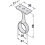 Hafele Wardrobe Rail Centre Support Chrome  25mm 1" 2