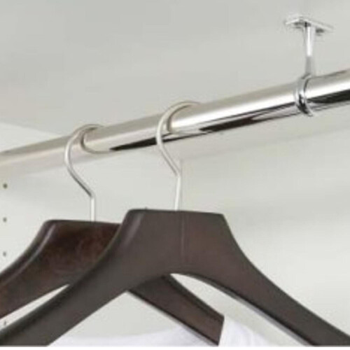 Hafele Wardrobe Rail Centre Support Chrome  25mm 1" 2