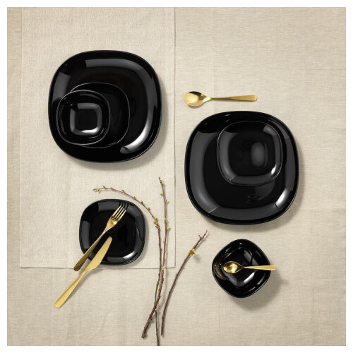 BACKIG Side plate, black, 18x18 cm 2